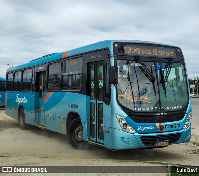 Auto Ônibus Fagundes RJ 101.298 na cidade de Niterói, Rio de Janeiro, Brasil, por Luis Davi. Número da foto: #13251240.