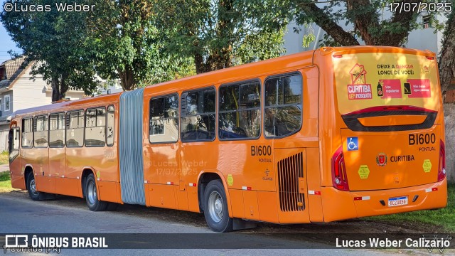 Transporte Coletivo Glória BI600 na cidade de Curitiba, Paraná, Brasil, por Lucas Weber Calizario. Número da foto: #13253365.