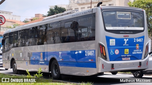 Transcooper > Norte Buss 2 6467 na cidade de São Paulo, São Paulo, Brasil, por Matheus Mazzoni. Número da foto: #13253467.
