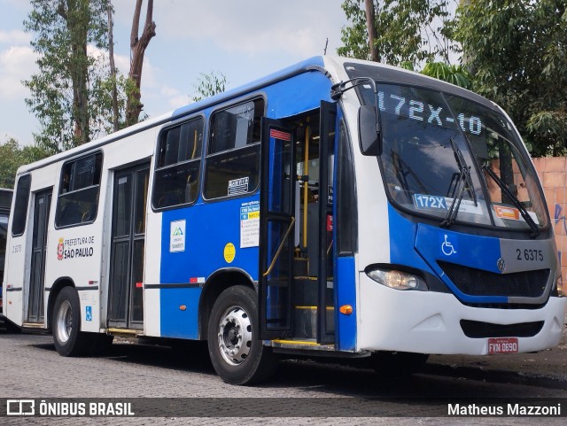 Transcooper > Norte Buss 2 6375 na cidade de São Paulo, São Paulo, Brasil, por Matheus Mazzoni. Número da foto: #13253463.