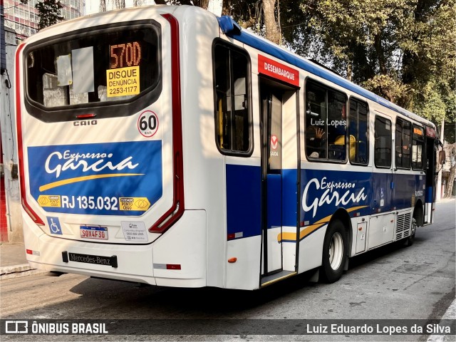 Expresso Garcia RJ 135.032 na cidade de Niterói, Rio de Janeiro, Brasil, por Luiz Eduardo Lopes da Silva. Número da foto: #13253199.