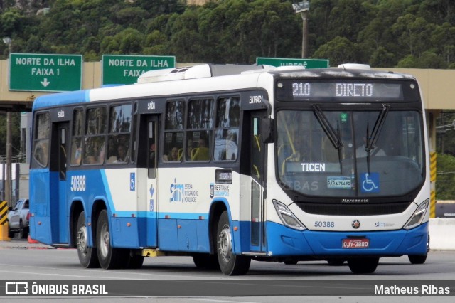 Transol Transportes Coletivos 50388 na cidade de Florianópolis, Santa Catarina, Brasil, por Matheus Ribas. Número da foto: #13254845.