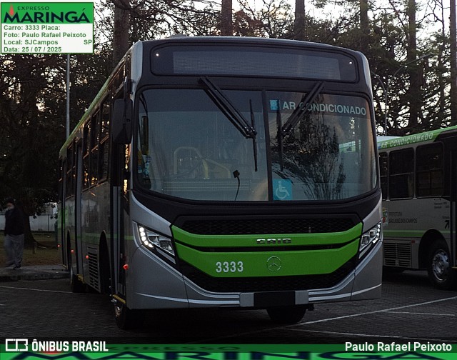 Expresso Maringá São José dos Campos 3333 na cidade de São José dos Campos, São Paulo, Brasil, por Paulo Rafael Peixoto. Número da foto: #13253314.