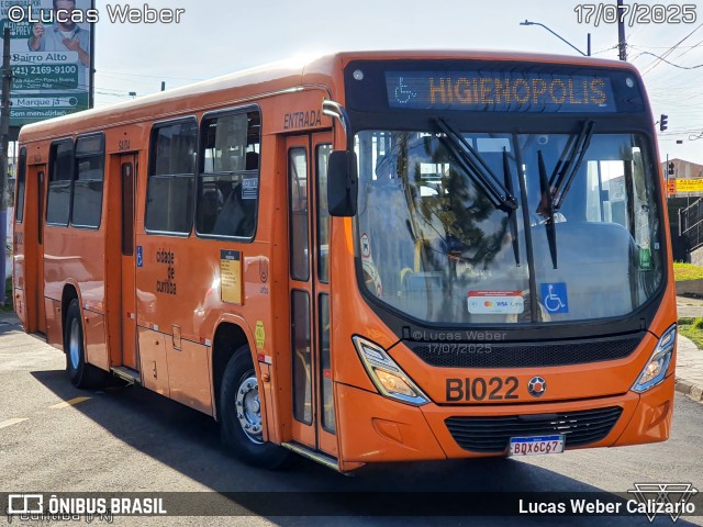 Transporte Coletivo Glória BI022 na cidade de Curitiba, Paraná, Brasil, por Lucas Weber Calizario. Número da foto: #13253362.