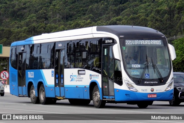 Canasvieiras Transportes 11633 na cidade de Florianópolis, Santa Catarina, Brasil, por Matheus Ribas. Número da foto: #13254844.
