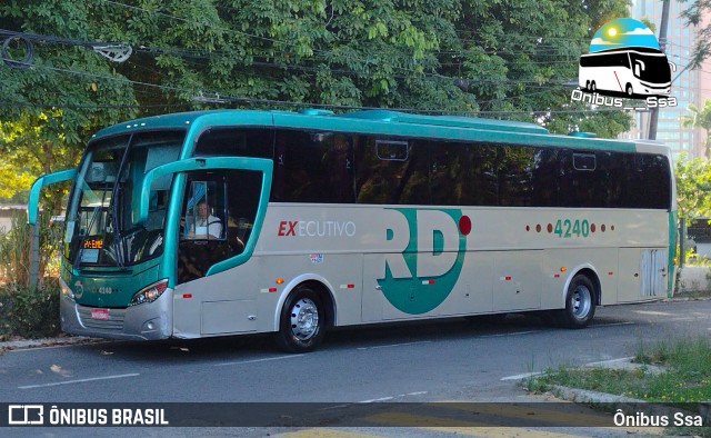 RD Transportes 4240 na cidade de Salvador, Bahia, Brasil, por Ônibus Ssa. Número da foto: #13253281.