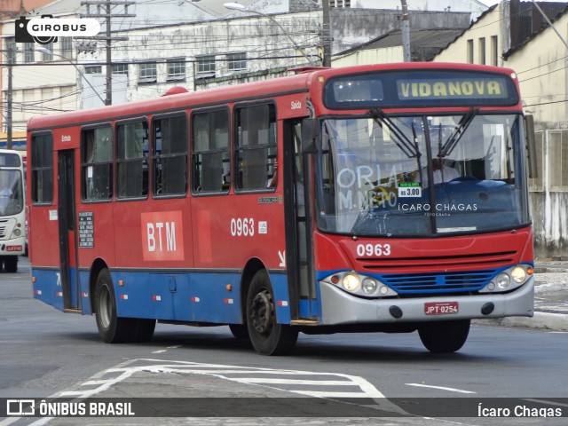 BTM - Bahia Transportes Metropolitanos 0963 na cidade de Salvador, Bahia, Brasil, por Ícaro Chagas. Número da foto: #13254967.
