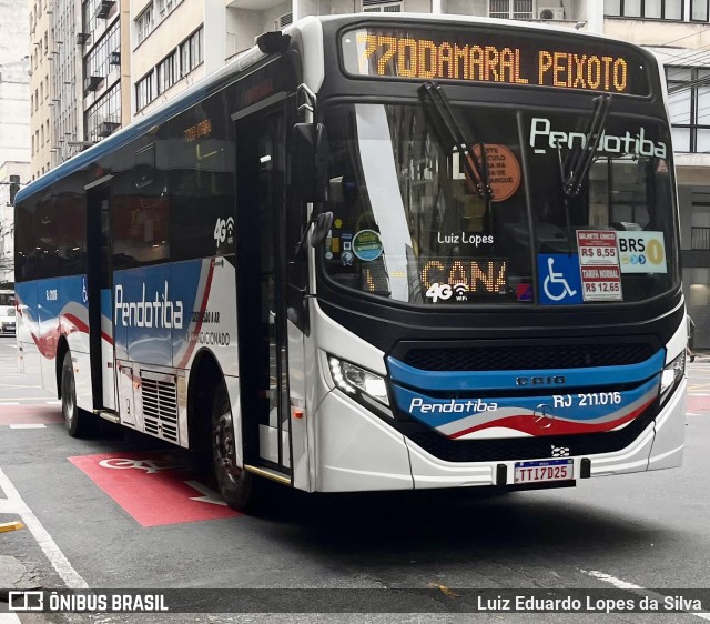 Viação Pendotiba RJ 211.016 na cidade de Niterói, Rio de Janeiro, Brasil, por Luiz Eduardo Lopes da Silva. Número da foto: #13254079.