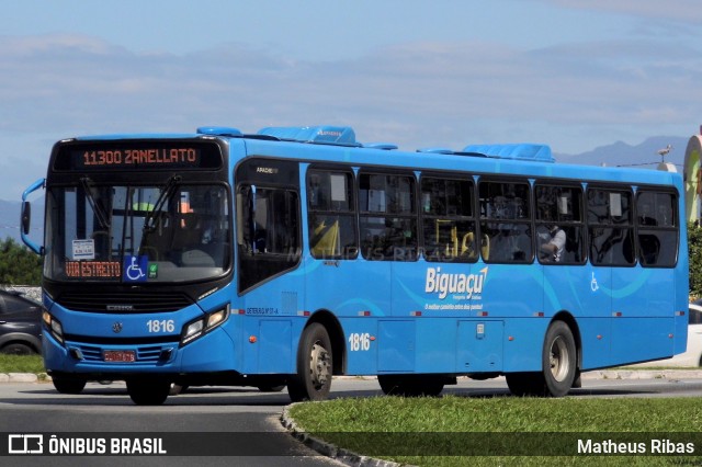 Biguaçu Transportes Coletivos Administração e Participação 1816 na cidade de Florianópolis, Santa Catarina, Brasil, por Matheus Ribas. Número da foto: #13254776.