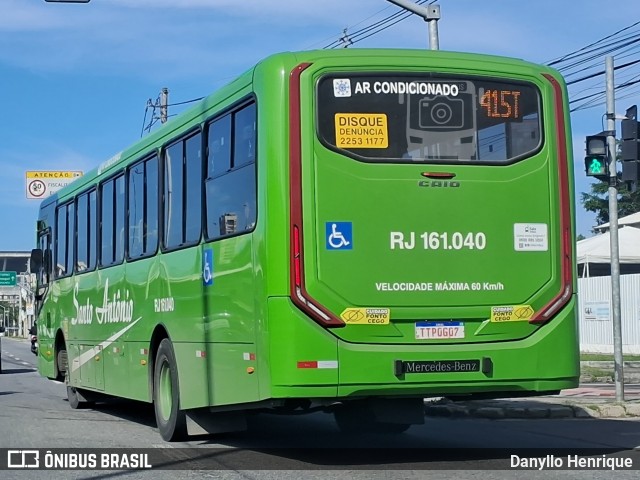 Transportes Santo Antônio RJ 161.040 na cidade de Rio de Janeiro, Rio de Janeiro, Brasil, por Danyllo Henrique. Número da foto: #13253384.