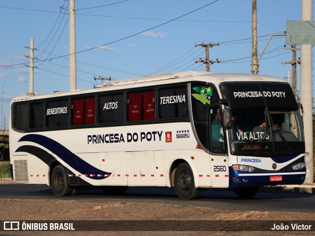 Viação Princesa do Poty 2560 na cidade de Teresina, Piauí, Brasil, por João Victor. Número da foto: #13254291.
