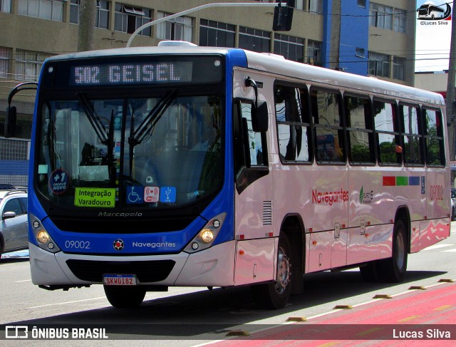 Consórcio Navegantes - 09  > Empresa de Transportes Nossa Senhora Aparecida > Empresa de Transportes Marcos da Silva 09002 na cidade de João Pessoa, Paraíba, Brasil, por Lucas Silva. Número da foto: #13255025.