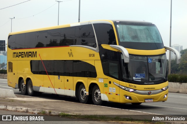 Viação Nova Itapemirim 50136 na cidade de São Paulo, São Paulo, Brasil, por Ailton Florencio. Número da foto: #13255007.