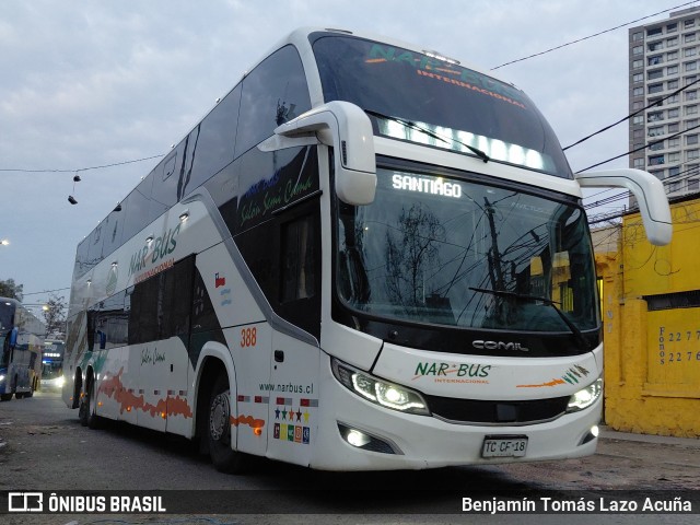 Nar-Bus Internacional 388 na cidade de Estación Central, Santiago, Metropolitana de Santiago, Chile, por Benjamín Tomás Lazo Acuña. Número da foto: #13254971.