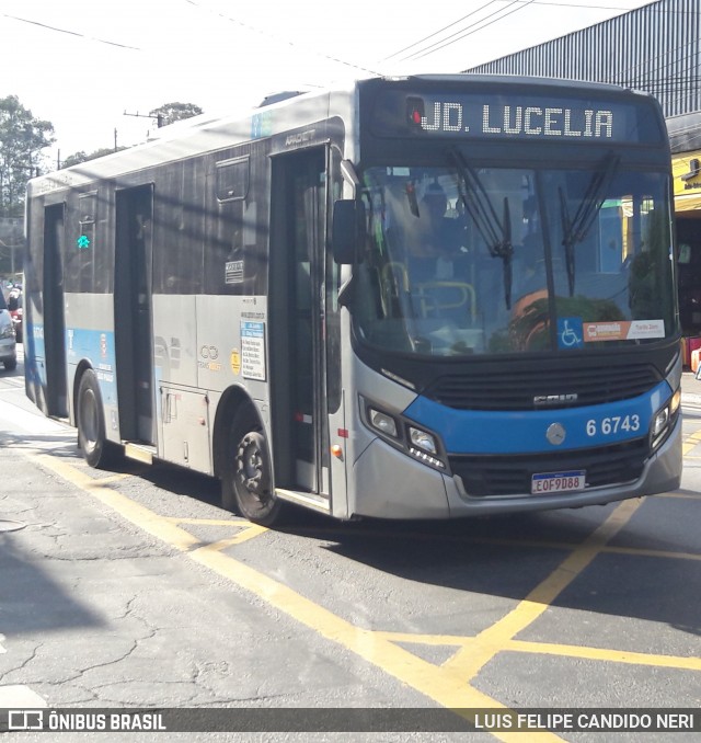Transwolff Transportes e Turismo 6 6743 na cidade de São Paulo, São Paulo, Brasil, por LUIS FELIPE CANDIDO NERI. Número da foto: #13254529.