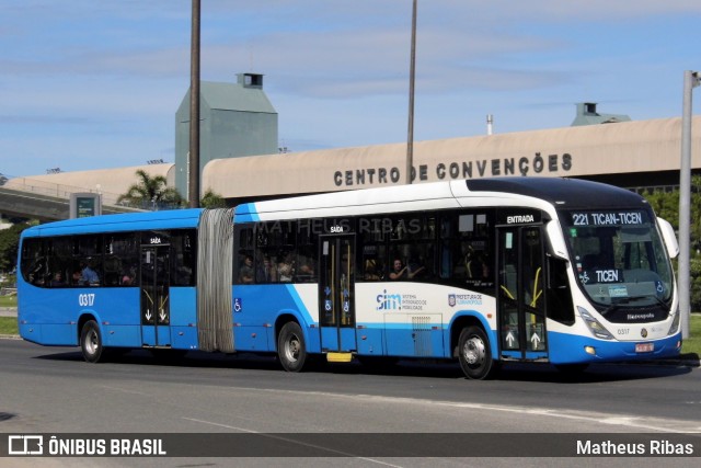Transol Transportes Coletivos 0317 na cidade de Florianópolis, Santa Catarina, Brasil, por Matheus Ribas. Número da foto: #13254780.