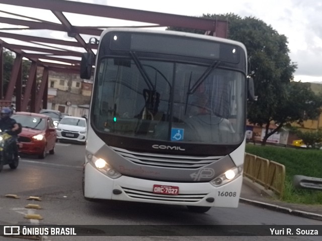 Paraibuna Transportes 16008 na cidade de Juiz de Fora, Minas Gerais, Brasil, por Yuri R. Souza. Número da foto: #13253926.