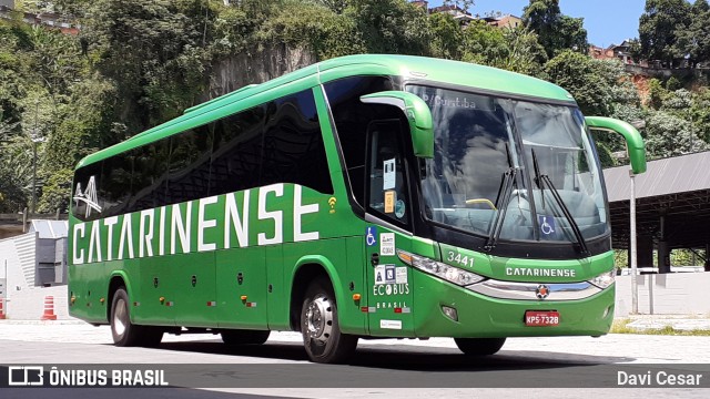 Auto Viação Catarinense 3441 na cidade de Santos, São Paulo, Brasil, por Davi Cesar. Número da foto: #13254865.