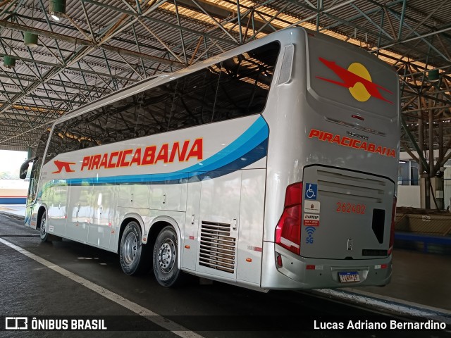 Viação Piracicabana 262402 na cidade de Bauru, São Paulo, Brasil, por Lucas Adriano Bernardino. Número da foto: #13253595.