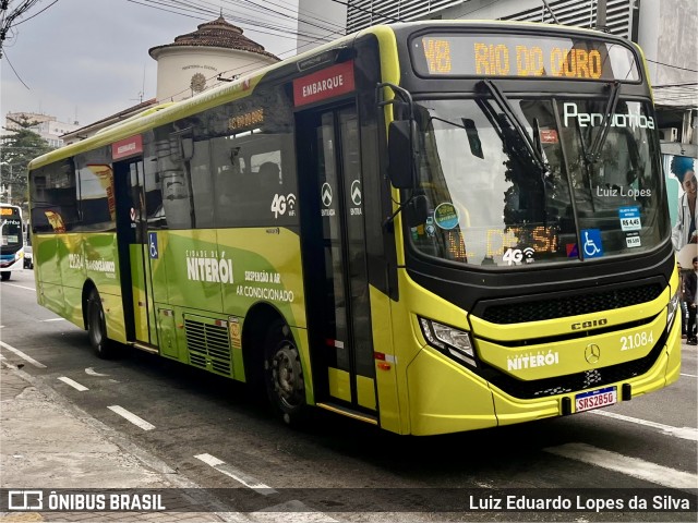 Viação Pendotiba 2.1.084 na cidade de Niterói, Rio de Janeiro, Brasil, por Luiz Eduardo Lopes da Silva. Número da foto: #13254108.