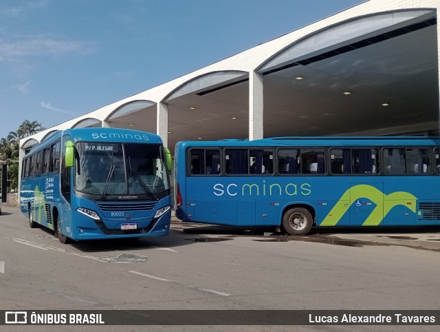 SC Minas Transportes 80025 na cidade de Machado, Minas Gerais, Brasil, por Lucas Alexandre Tavares. Número da foto: #13254958.