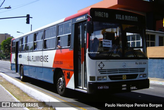 Viação Sul Fluminense RJ 202.004 na cidade de Volta Redonda, Rio de Janeiro, Brasil, por Paulo Henrique Pereira Borges. Número da foto: #13255810.