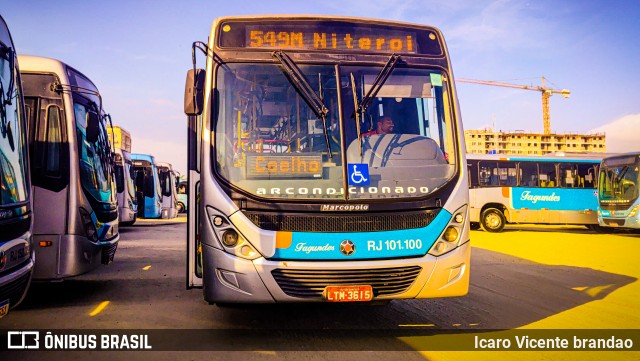 Auto Ônibus Fagundes RJ 101.100 na cidade de Niterói, Rio de Janeiro, Brasil, por Icaro Vicente brandao. Número da foto: #13253493.