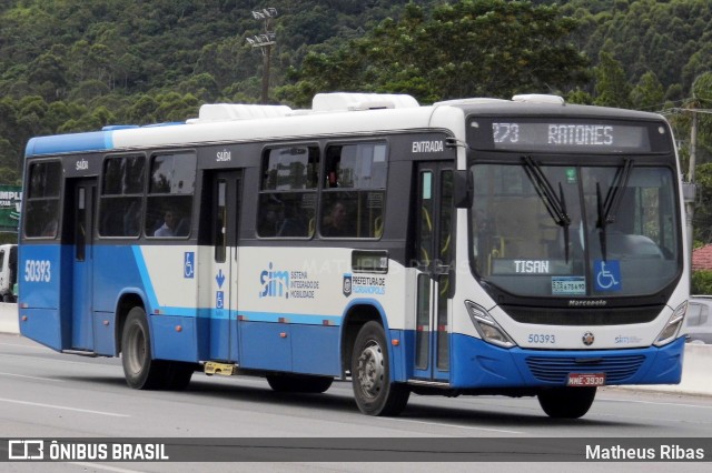 Transol Transportes Coletivos 50393 na cidade de Florianópolis, Santa Catarina, Brasil, por Matheus Ribas. Número da foto: #13254853.