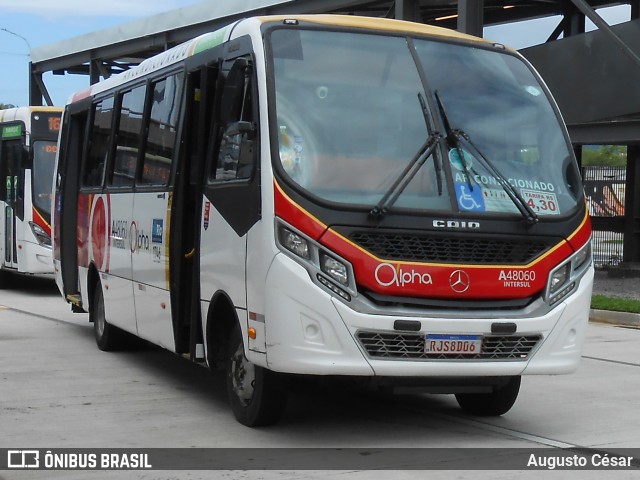 Auto Viação Alpha A48060 na cidade de Rio de Janeiro, Rio de Janeiro, Brasil, por Augusto César. Número da foto: #13255340.