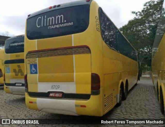 Viação Itapemirim 8709 na cidade de Cachoeiro de Itapemirim, Espírito Santo, Brasil, por Robert Feres Tompsom Machado. Número da foto: #13257423.