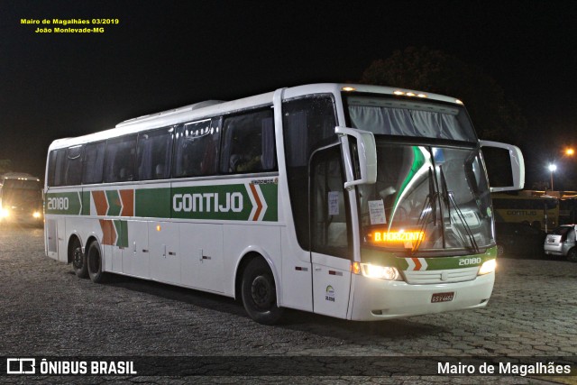 Empresa Gontijo de Transportes 20180 na cidade de João Monlevade, Minas Gerais, Brasil, por Mairo de Magalhães. Número da foto: #13256974.