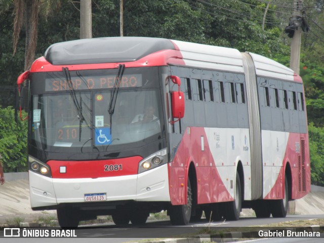 Itajaí Transportes Coletivos 2081 na cidade de Campinas, São Paulo, Brasil, por Gabriel Brunhara. Número da foto: #13257805.