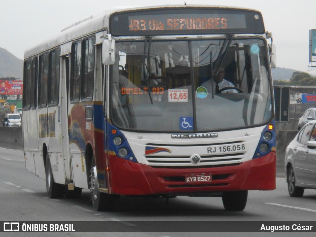 Transportadora Tinguá RJ 156.058 na cidade de Nova Iguaçu, Rio de Janeiro, Brasil, por Augusto César. Número da foto: #13257140.