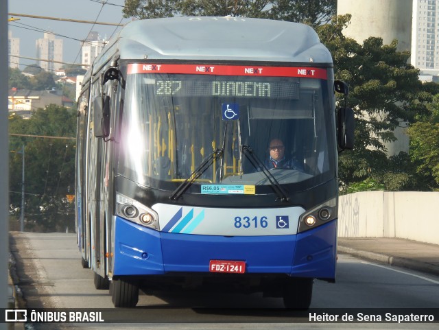 Next Mobilidade - ABC Sistema de Transporte 8316 na cidade de Santo André, São Paulo, Brasil, por Heitor de Sena Sapaterro. Número da foto: #13256466.