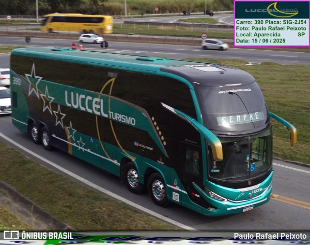 Luccel Transporte e Turismo 390 na cidade de Aparecida, São Paulo, Brasil, por Paulo Rafael Peixoto. Número da foto: #13256435.