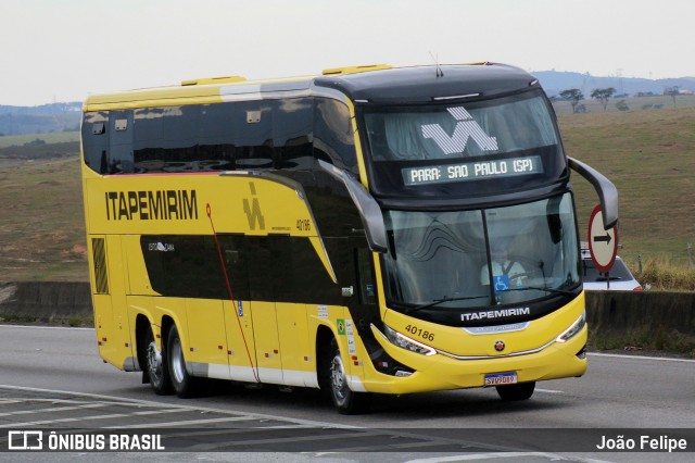 Viação Nova Itapemirim 40186 na cidade de Lorena, São Paulo, Brasil, por João Felipe. Número da foto: #13258395.