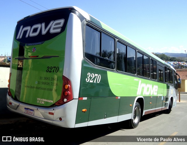 Tata - Jara - I9 Transporte e Turismo - Inove Turismo 3270 na cidade de Conceição do Mato Dentro, Minas Gerais, Brasil, por Vicente de Paulo Alves. Número da foto: #13256414.