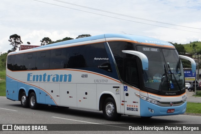Emtram 4890 na cidade de Barra do Piraí, Rio de Janeiro, Brasil, por Paulo Henrique Pereira Borges. Número da foto: #13258012.