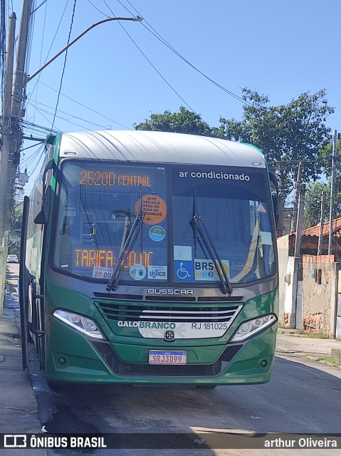 Viação Galo Branco RJ 181.025 na cidade de São Gonçalo, Rio de Janeiro, Brasil, por arthur Oliveira. Número da foto: #13256514.