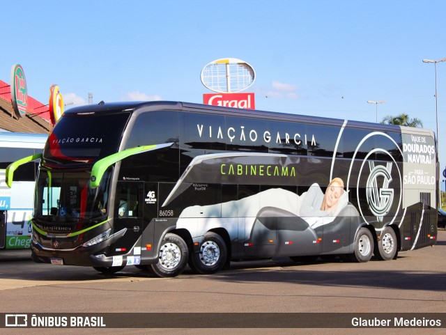 Viação Garcia 86058 na cidade de Ourinhos, São Paulo, Brasil, por Glauber Medeiros. Número da foto: #13256810.