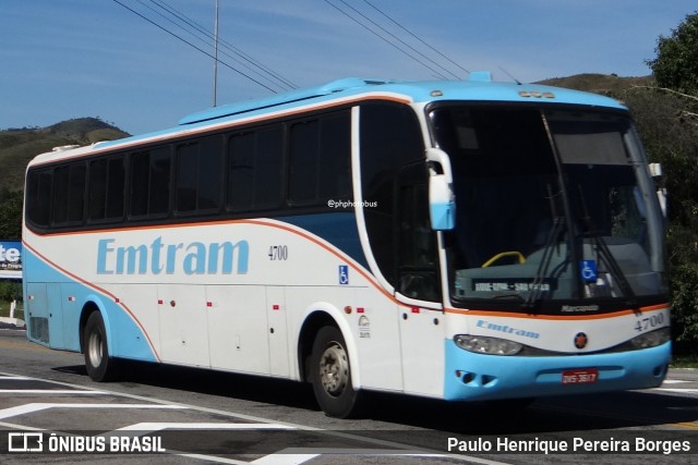 Emtram 4700 na cidade de Barra do Piraí, Rio de Janeiro, Brasil, por Paulo Henrique Pereira Borges. Número da foto: #13257990.
