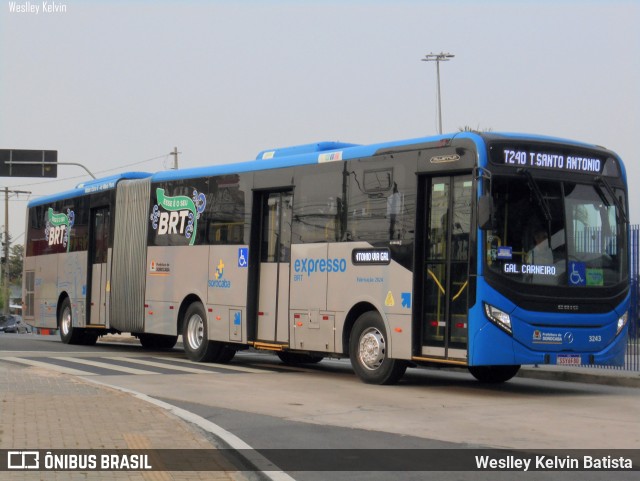 BRT Sorocaba Concessionária de Serviços Públicos SPE S/A 3243 na cidade de Sorocaba, São Paulo, Brasil, por Weslley Kelvin Batista. Número da foto: #13256728.
