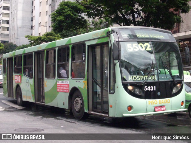 SM Transportes 5431 na cidade de Belo Horizonte, Minas Gerais, Brasil, por Henrique Simões. Número da foto: #13257577.