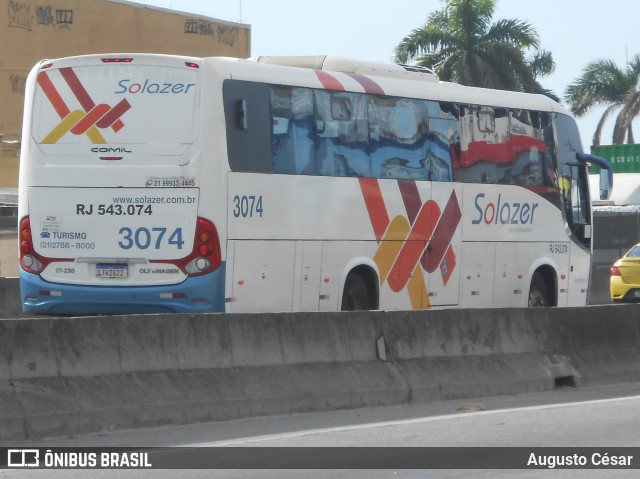 Solazer Transportes e Turismo RJ 543.074 na cidade de Nova Iguaçu, Rio de Janeiro, Brasil, por Augusto César. Número da foto: #13257134.