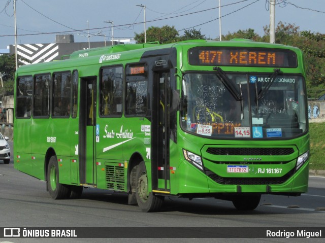 Transportes Santo Antônio RJ 161.167 na cidade de Rio de Janeiro, Rio de Janeiro, Brasil, por Rodrigo Miguel. Número da foto: #13257236.
