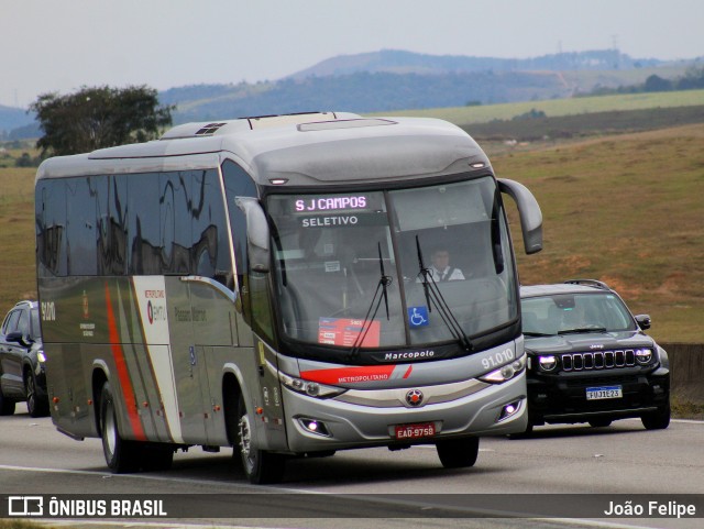 Empresa de Ônibus Pássaro Marron 91.010 na cidade de Lorena, São Paulo, Brasil, por João Felipe. Número da foto: #13258483.
