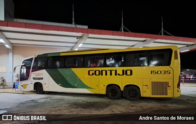 Empresa Gontijo de Transportes 15035 na cidade de São Sebastião da Bela Vista, Minas Gerais, Brasil, por Andre Santos de Moraes. Número da foto: #13257204.