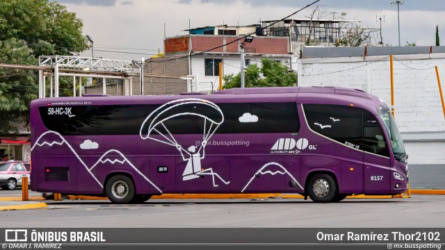 ADO - Autobuses de Oriente 8157 na cidade de Gustavo A. Madero, Ciudad de México, México, por Omar Ramírez Thor2102. Número da foto: #13257668.