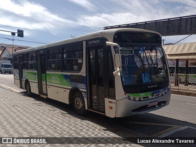 Auto Omnibus Floramar Poços de Caldas 9306 na cidade de Poços de Caldas, Minas Gerais, Brasil, por Lucas Alexandre Tavares. Número da foto: #13257474.