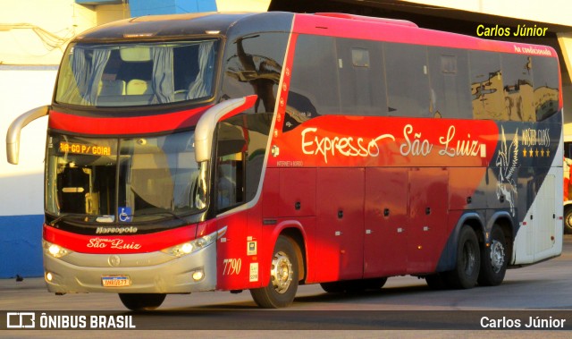 Expresso São Luiz 7790 na cidade de Goiânia, Goiás, Brasil, por Carlos Júnior. Número da foto: #13260398.